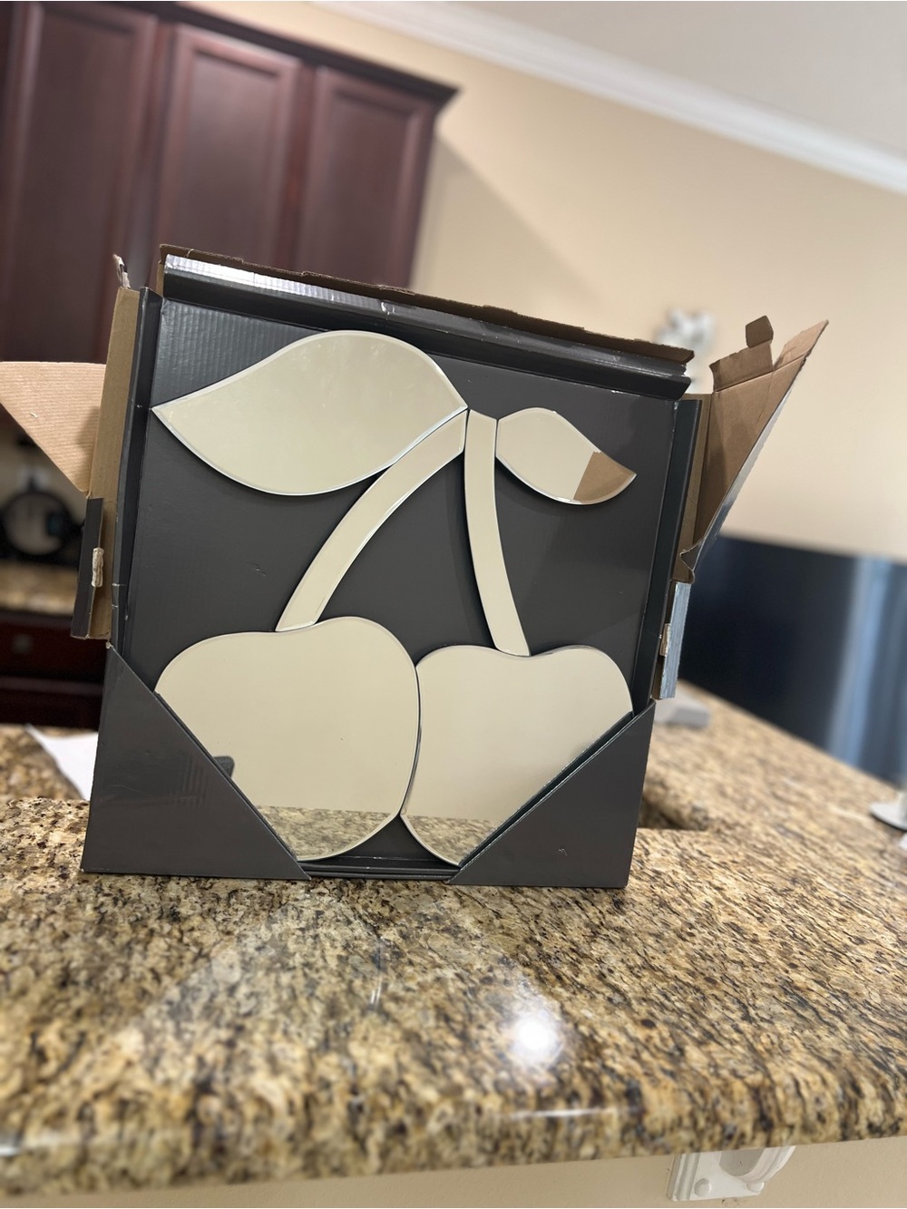 Cherry wall mirror